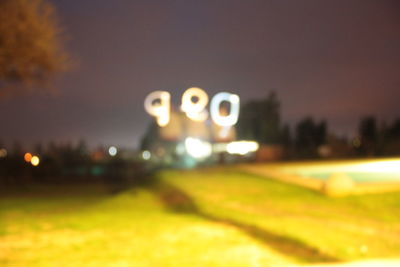 Defocused lights at night