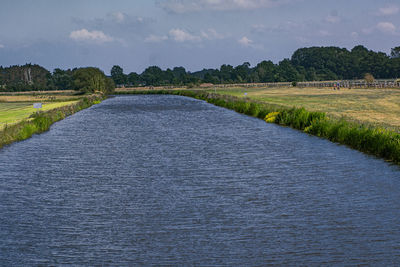 Scenic view of land against sky