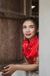 Portrait of a smiling young woman