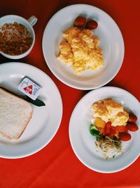 Close-up of served food