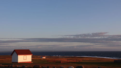 Typical house on the ocean in newfoundland 