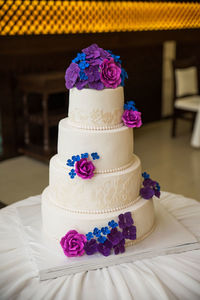 Close-up of cake on table