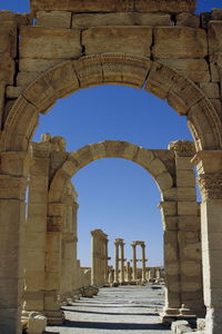 Low angle view of historical building