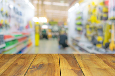 View of empty wooden floor in building