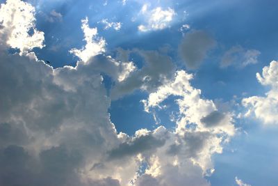 Low angle view of clouds in sky