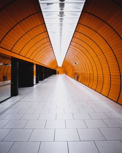 View of empty subway