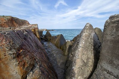 Panoramic view of sea against sky