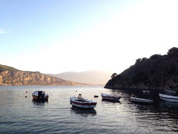 Boats in sea