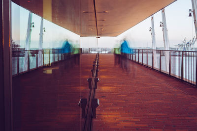 Empty corridor of building
