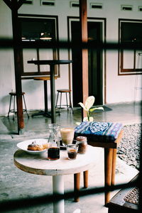 Table and chairs in restaurant