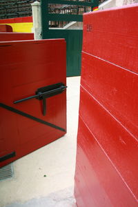 Close-up of red box