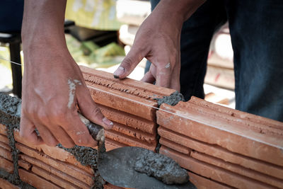 Man working on wood