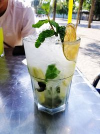 Close-up of drink on table