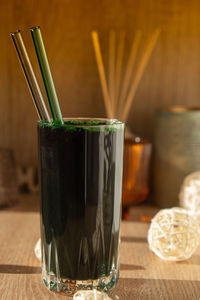 Close-up of drink on table