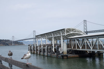 View of bridge over river