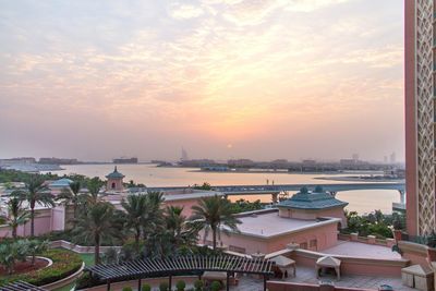 View of sea at sunset