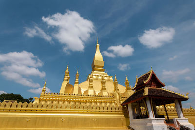 View of temple building against sky