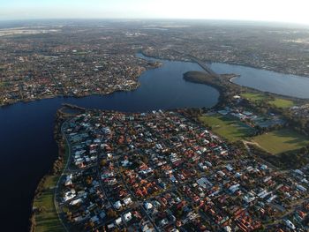 Aerial view of city