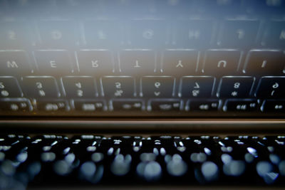 Close-up of computer keyboard