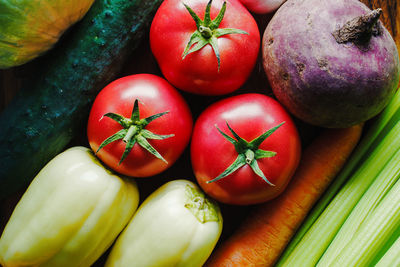 High angle view of tomatoes