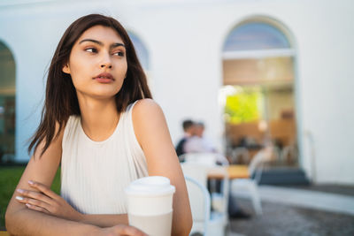 Portrait of a beautiful young woman