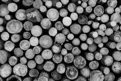 Full frame shot of logs