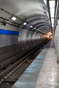 Blurred motion of railroad station