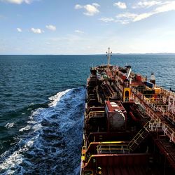 High angle view of sea against sky