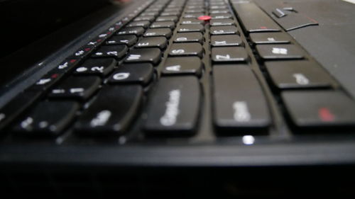 Close-up of computer keyboard