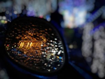 Close-up of water drops on glass