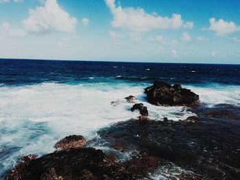 Scenic view of sea against sky