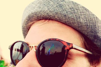 Close-up of man wearing sunglasses