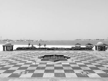 View of sea against clear sky