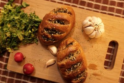 Close-up of served food