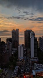 A rooftop view of the gold coast, chicago, and lake michigan minutes before the sun rises. 