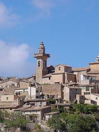 View of church against blue sky