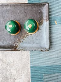 High angle view of coffee on table