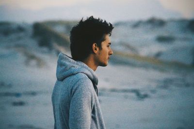 Young man on beach