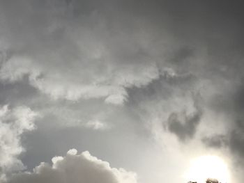 Low angle view of clouds in sky