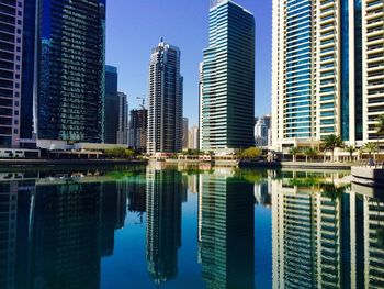 Low angle view of modern buildings