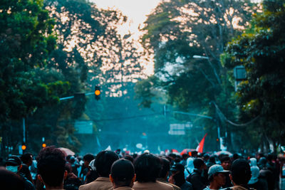 Group of people at music concert