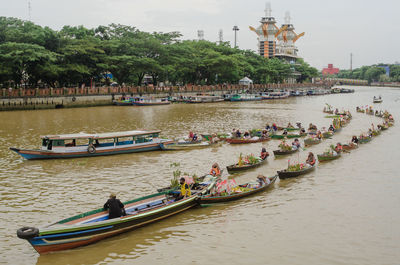 Boats in sea