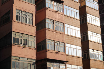 Low angle view of modern buildings in city