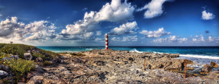 Panoramic view of sea against sky