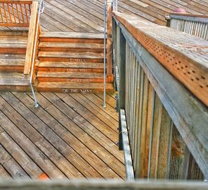 Close-up of wooden planks