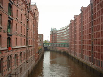 View of buildings against clear sky