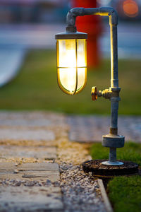 Close-up of metal against water