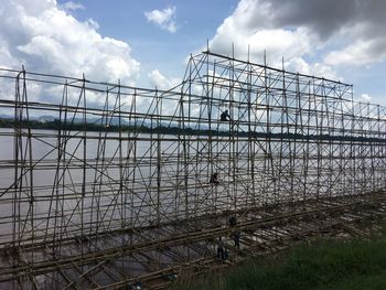 Low angle view of bridge against sky