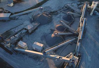 High angle view of construction site