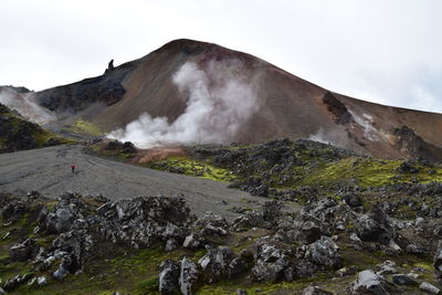 High angle view of mountain landscape